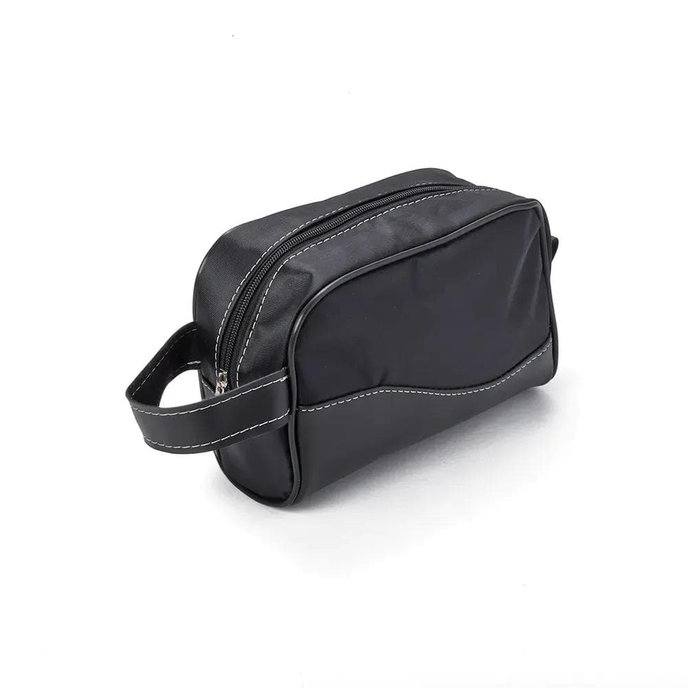 NECESSAIRE COURO SINT. E NYLON-PRE | Chaveiros — Bella Criativa