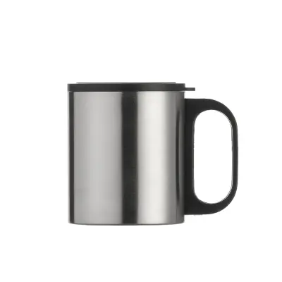 CANECA INOX 180ML C/ TAMPA | Canecas — Bella Criativa