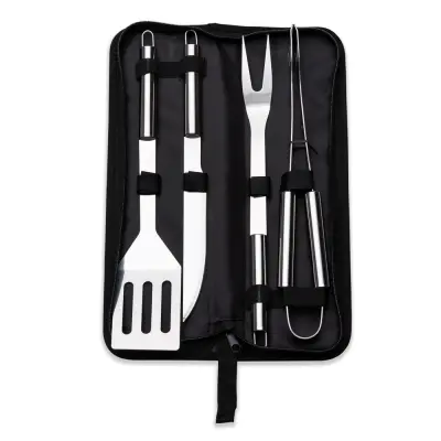 KIT CHURRASCO 4 PEÇAS INOX C/ ESTOJO | Kits churrasco — Bella Criativa