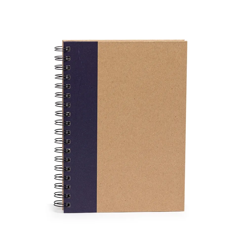 CADERNO CAPA KRAFT LAMINADA