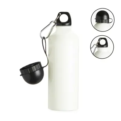 SQUEEZE ALUMINIO 500ML C/ BICO E MOSQUETÃO